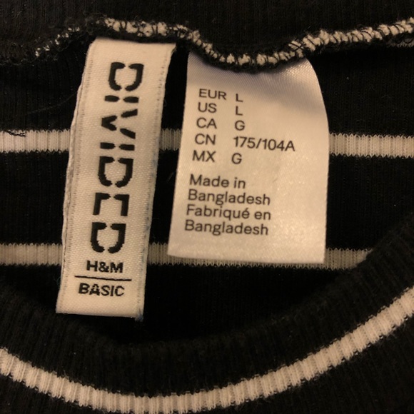 H&M Long Sleeve High-Neck Crop Top - Picture 3 of 5